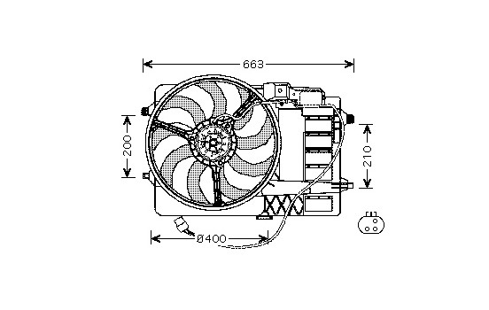 Fan, radiator 0502747 International Radiators, Image 2