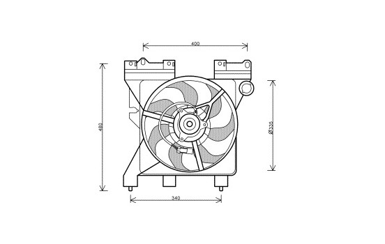 Fan, radiator 0956746 International Radiators, Image 2