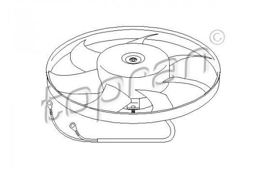 Fan, radiator 111 437 Topran