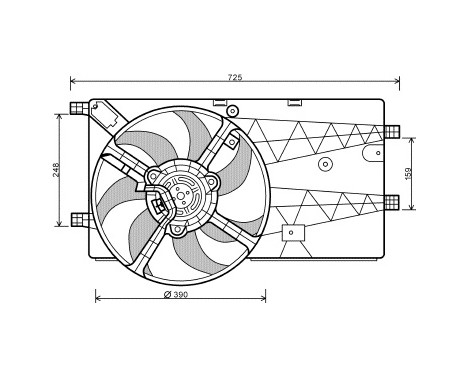 Fan, radiator 1748747 International Radiators, Image 2