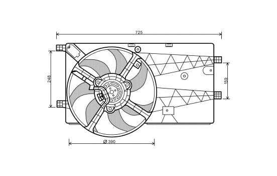 Fan, radiator 1748747 International Radiators, Image 2