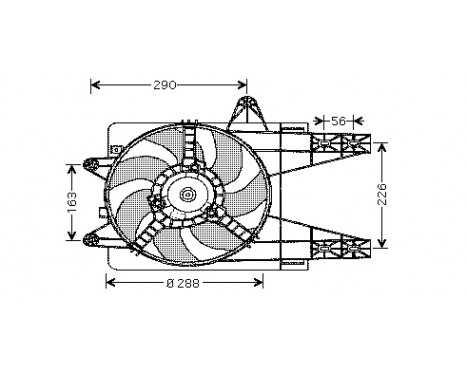 Fan, radiator 1754748 International Radiators, Image 2