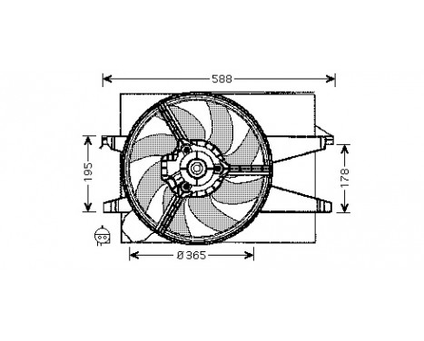 Fan, radiator 1805746 International Radiators, Image 2