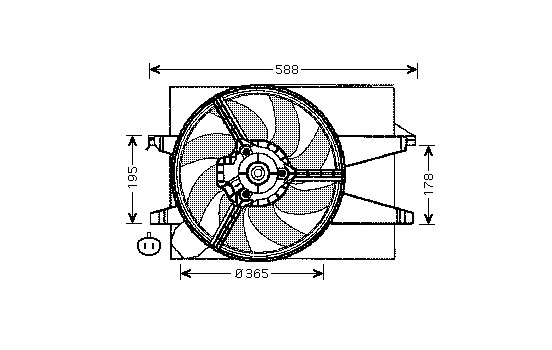Fan, radiator 1805747 International Radiators, Image 2