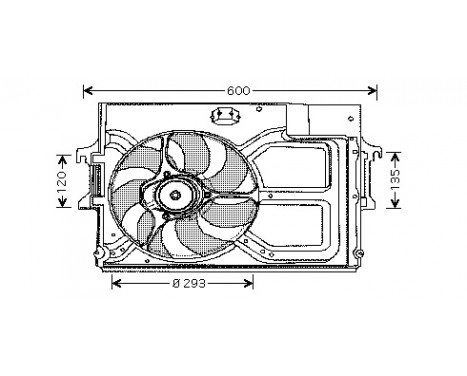 Fan, radiator 1855749 International Radiators, Image 2