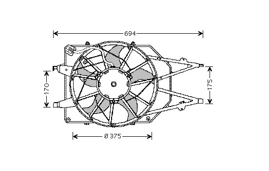 Fan, radiator 1858746 International Radiators, Image 2