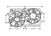 Fan, radiator 1858749 International Radiators
