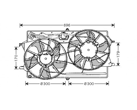 Fan, radiator 1858751 International Radiators, Image 2
