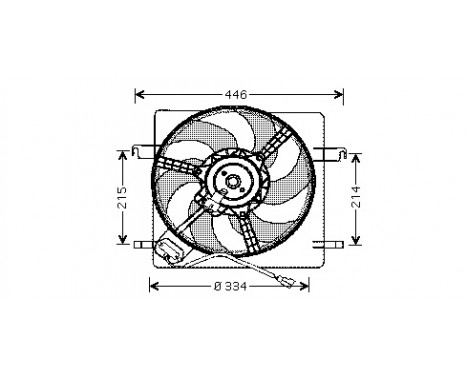 Fan, radiator 1865746 International Radiators, Image 2
