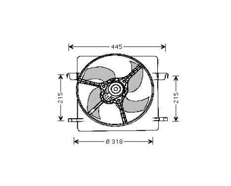 Fan, radiator 1865747 International Radiators, Image 2