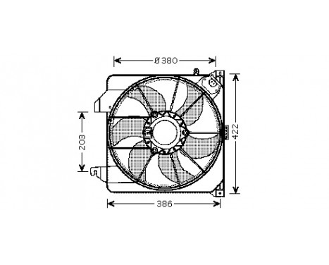Fan, radiator 1884746 International Radiators, Image 2