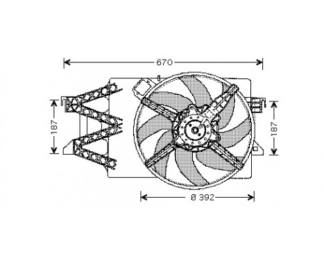Fan, radiator 1897746 International Radiators