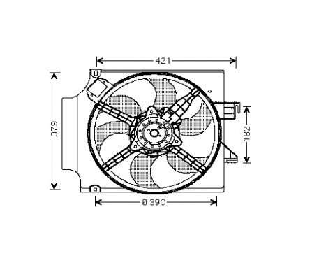 Fan, radiator 1898746 International Radiators, Image 2