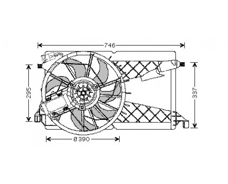 Fan, radiator 2735746 International Radiators