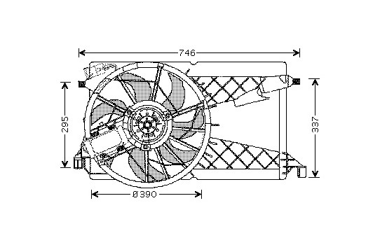 Fan, radiator 2735746 International Radiators