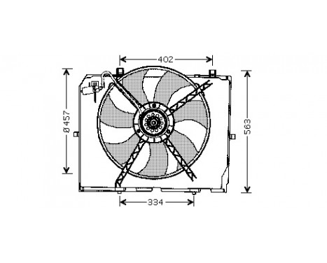 Fan, radiator 3029747 International Radiators, Image 2