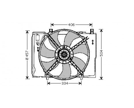 Fan, radiator 3030747 International Radiators, Image 2
