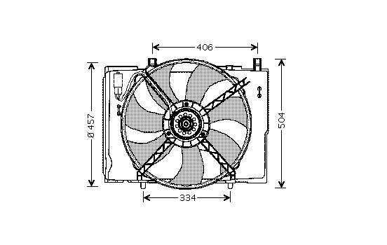 Fan, radiator 3030747 International Radiators, Image 2