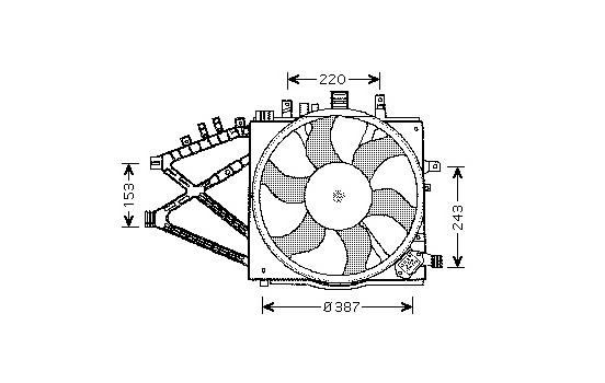 Fan, radiator 3779747 International Radiators, Image 2