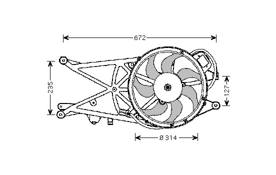 Fan, radiator 3781751 International Radiators