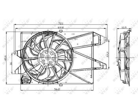 Fan, radiator 47005 NRF, Image 3