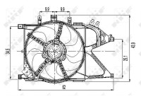 Fan, radiator 47011 NRF