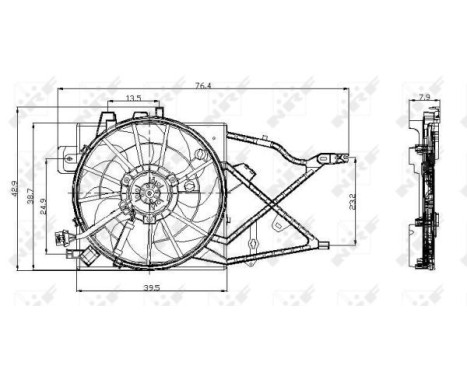 Fan, radiator 47014 NRF, Image 3