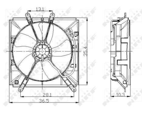 Fan, radiator 47016 NRF, Image 3