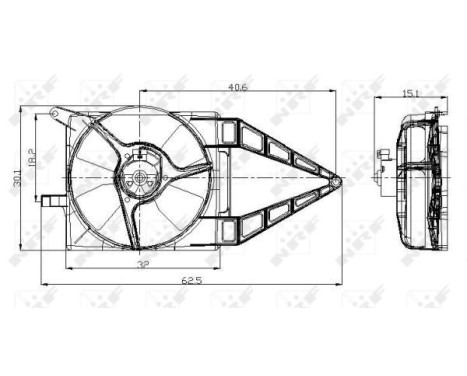 Fan, radiator 47020 NRF, Image 3