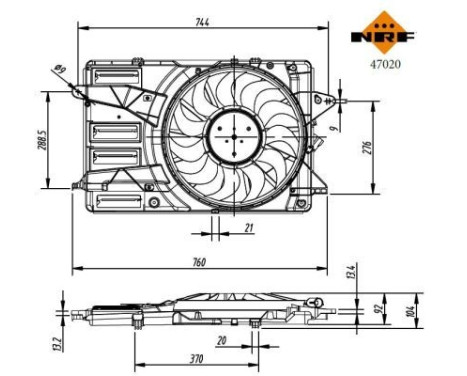 Fan, radiator 47020 NRF, Image 3