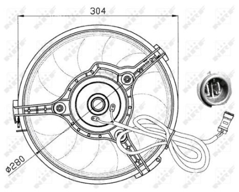 Fan, radiator 47023 NRF, Image 3