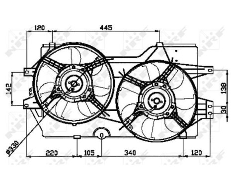 Fan, radiator 47031 NRF, Image 2