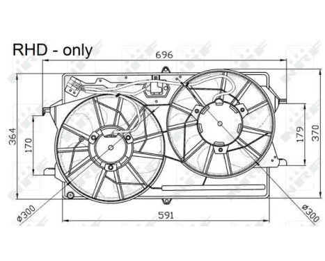 Fan, radiator 47033 NRF, Image 2