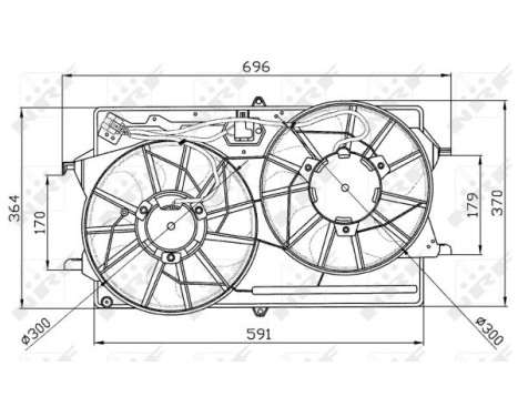 Fan, radiator 47035 NRF, Image 2