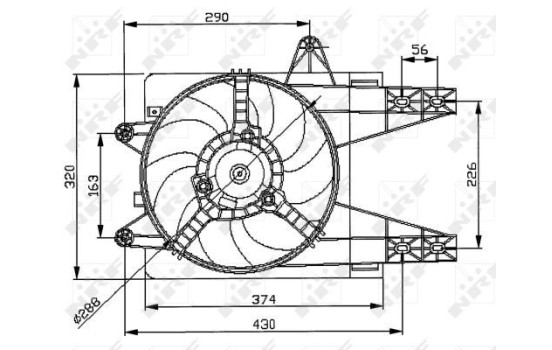 Fan, radiator 47038 NRF