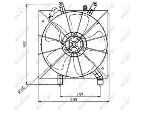 Fan, radiator 47043 NRF, Image 2