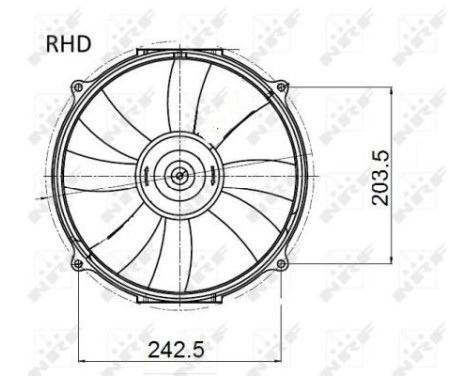 Fan, radiator 47045 NRF, Image 4