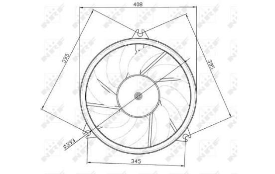 Fan, radiator 47049 NRF