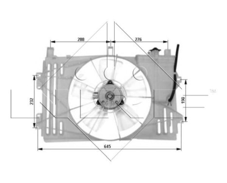Fan, radiator 47053 NRF, Image 2