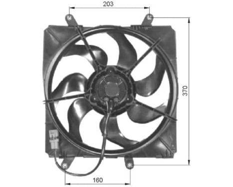 Fan, radiator 47054 NRF