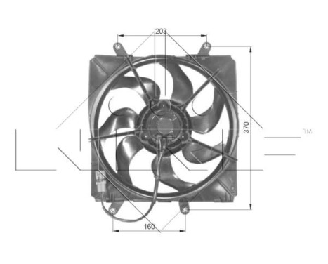 Fan, radiator 47054 NRF, Image 2