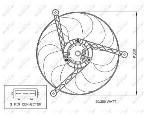 Fan, radiator 47057 NRF