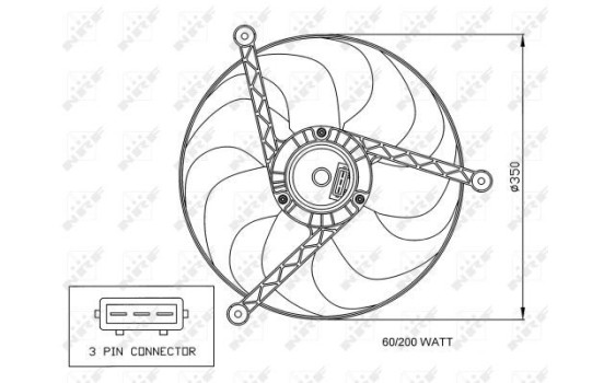 Fan, radiator 47057 NRF