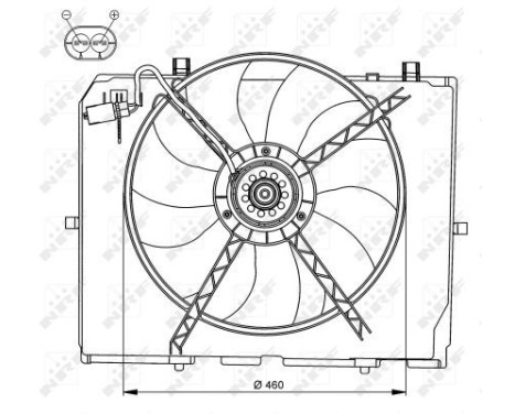 Fan, radiator 47066 NRF