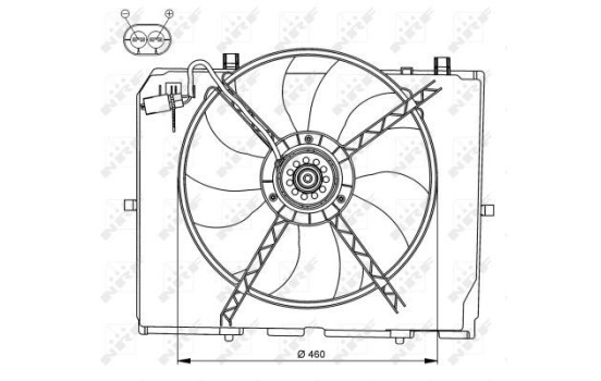 Fan, radiator 47066 NRF