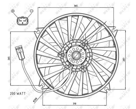 Fan, radiator 47073 NRF, Image 2