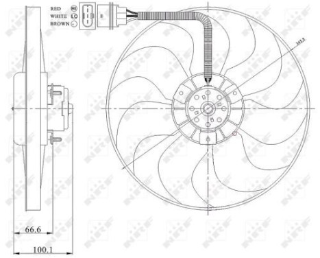 Fan, radiator 47204 NRF, Image 3