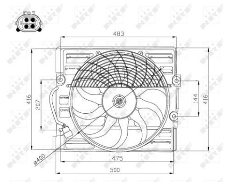 Fan, radiator 47214 NRF, Image 3