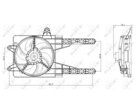 Fan, radiator 47247 NRF, Image 2