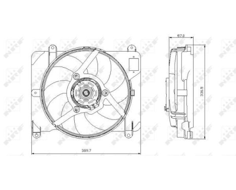 Fan, radiator 47255 NRF, Image 2